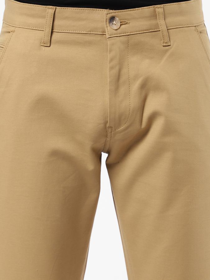 R&B Men Beige Casual Trousers image number 3