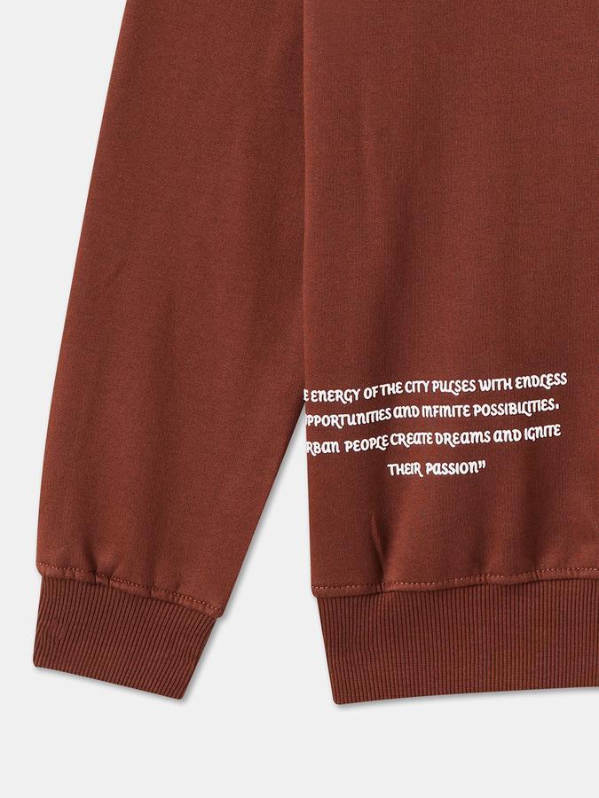 Boys Relaxed Fit Full Sleeve Crew Neck Graphic SweaT-Shirt