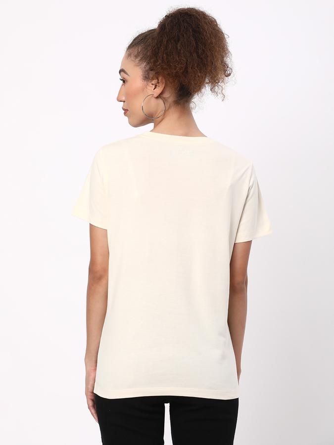 Women Cotton Regular Fit Crew Neck Graphic T-shirt