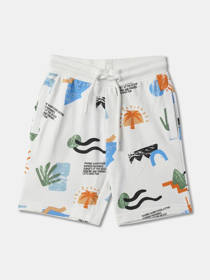 Boys Tropical Print Regular Fit Shorts image number 0