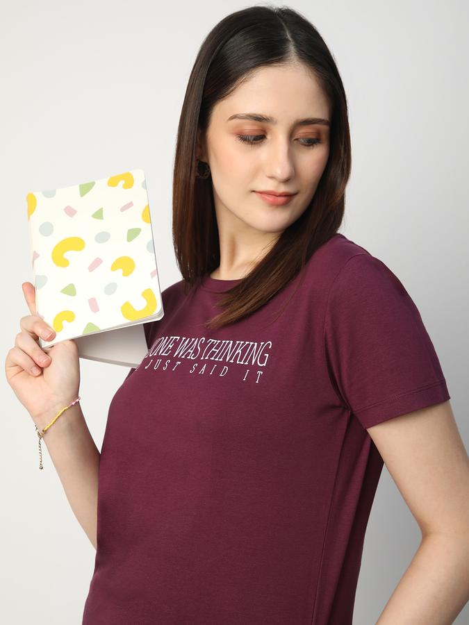 Graphic Print Women Round Neck T-Shirt image number 0