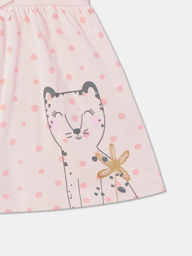 R&B Girl's All Over Printed Knit Dress image number 3