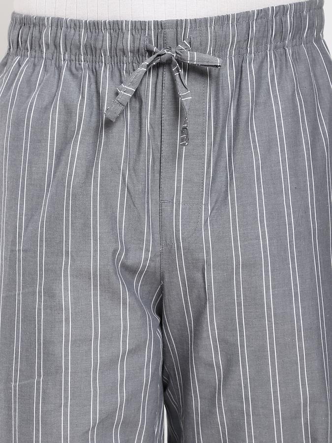 Men Cotton Relaxed Fit Drawstring Waist Striped Pajama Pants