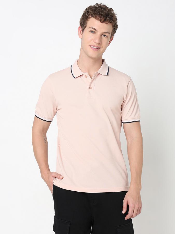 Contrast Tipping Polo T-Shirt with Short Sleeves image number 1