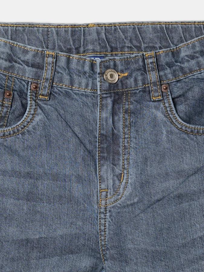 Boys Cotton Regular Fit Mid Waist Clean Hem Shorts