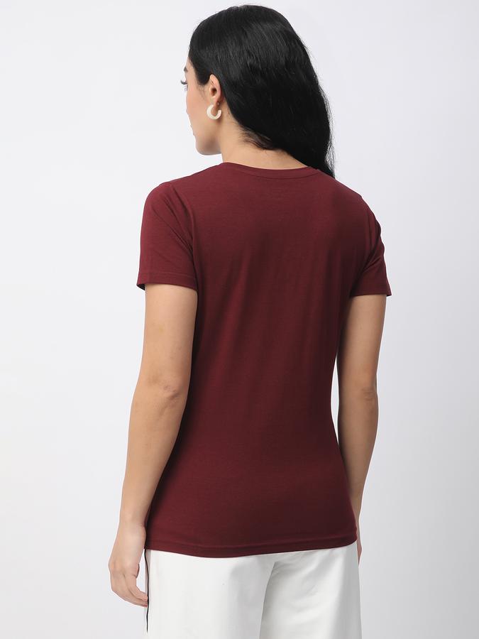 Solid Women V Neck T-Shirt image number 2