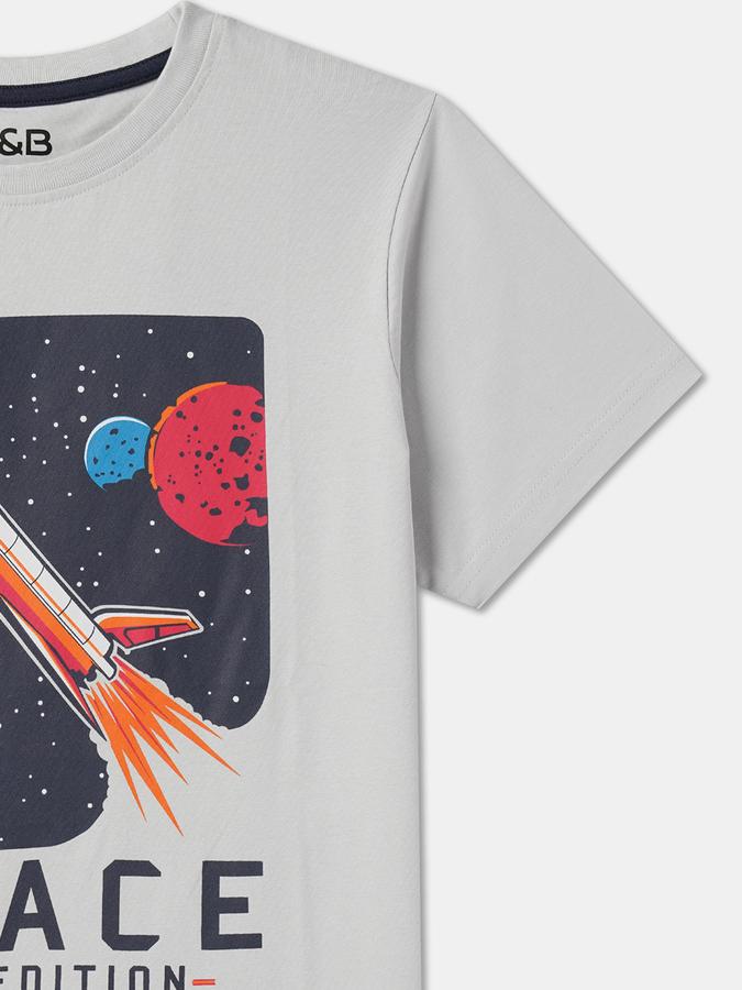 Boys Graphic Print Pure Cotton Regular T Shirt image number 2