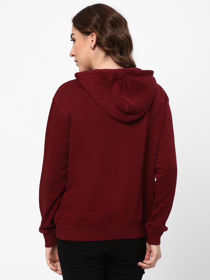 Women Typographic Print Regular Fit Hoodie image number 2