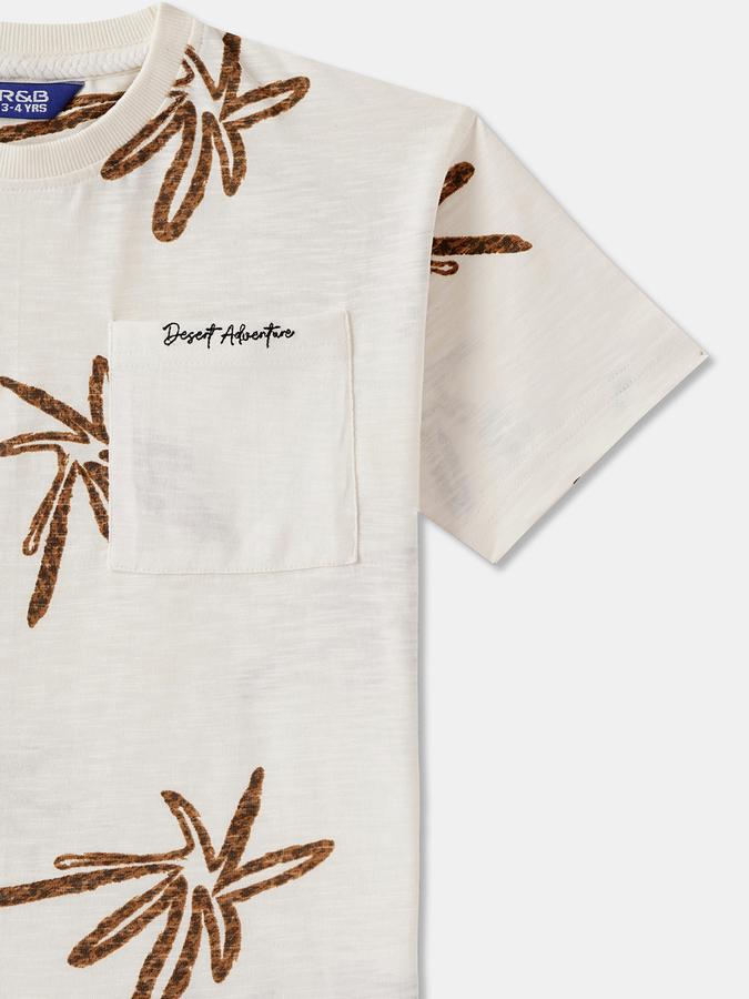 Boys Printed Pure Cotton Oversized T Shirt image number 2