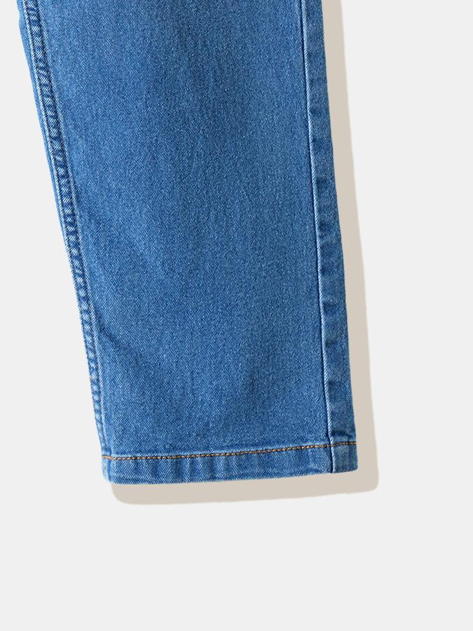 Boys Cotton Regular Fit Mid Rise Clean Hem Jeans