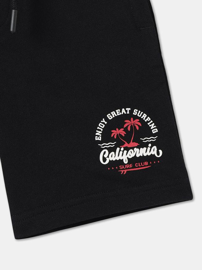 Boys Cotton Relaxed Fit Drawstring Waist Clean Hem Shorts