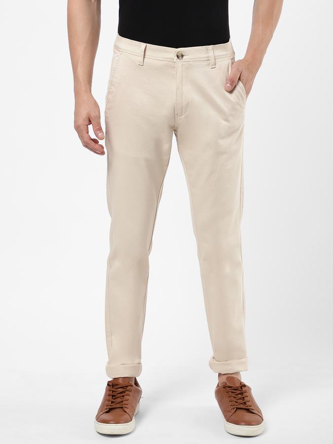 R&B Beige Men Casual Trousers image number 0