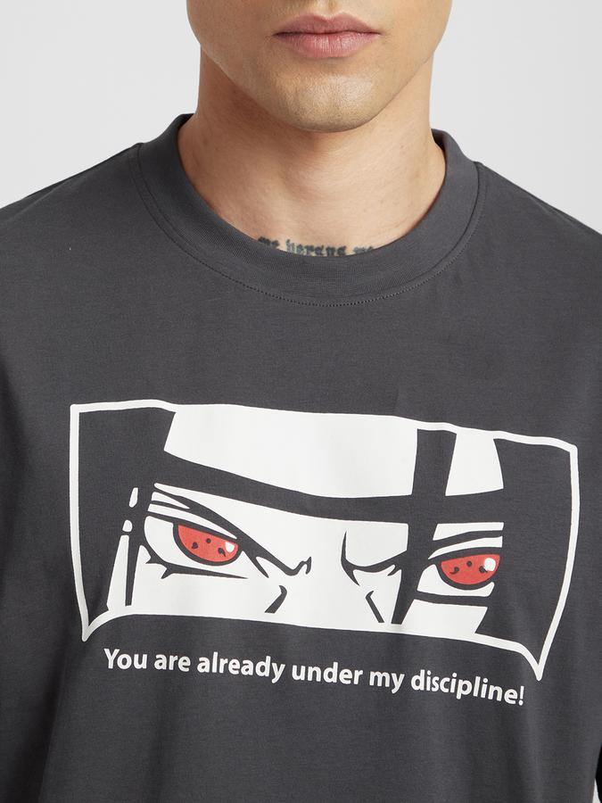 Men Cotton Relaxed Fit Crew Neck Graphic T-shirt