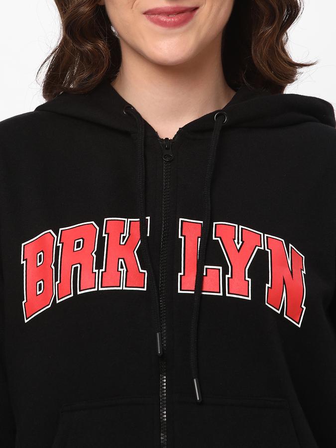 Women Typographic Print Hoodie image number 3