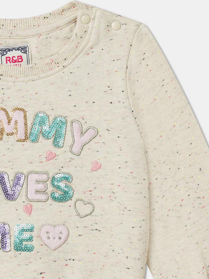 Girls Blend Regular Fit Full Sleeve Crew Neck Graphic SweaT-Shirt