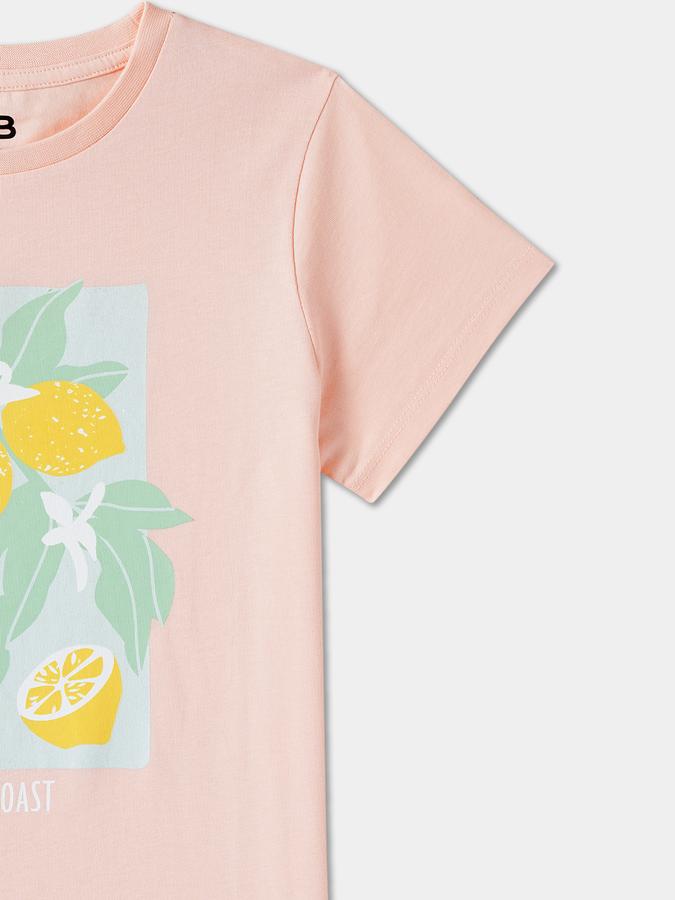 Printed T-Shirt with Crew Neck and Short Sleeves image number 2