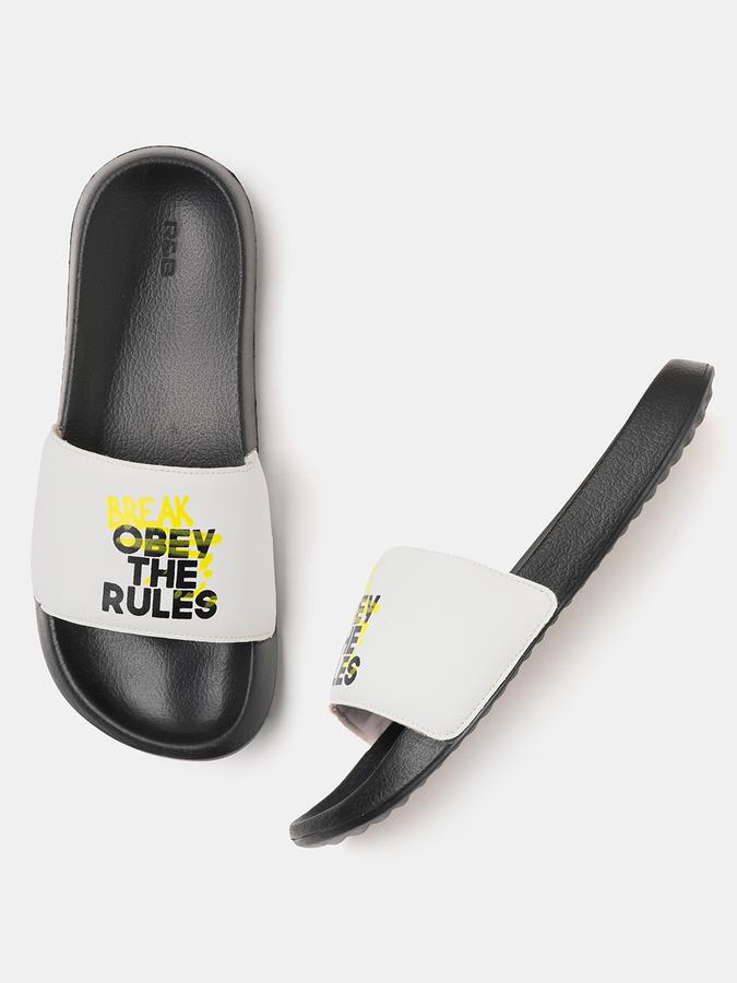R&B Men White Slides image number 0