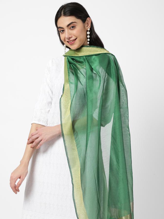 R&B Women's Green Dupatta