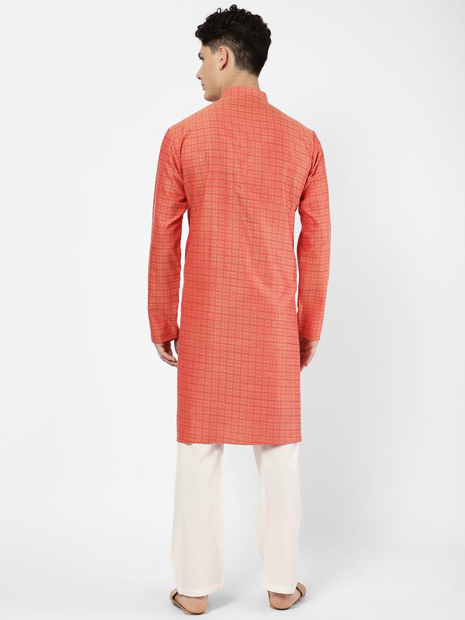 R&B Men Orange Kurtas image number 2