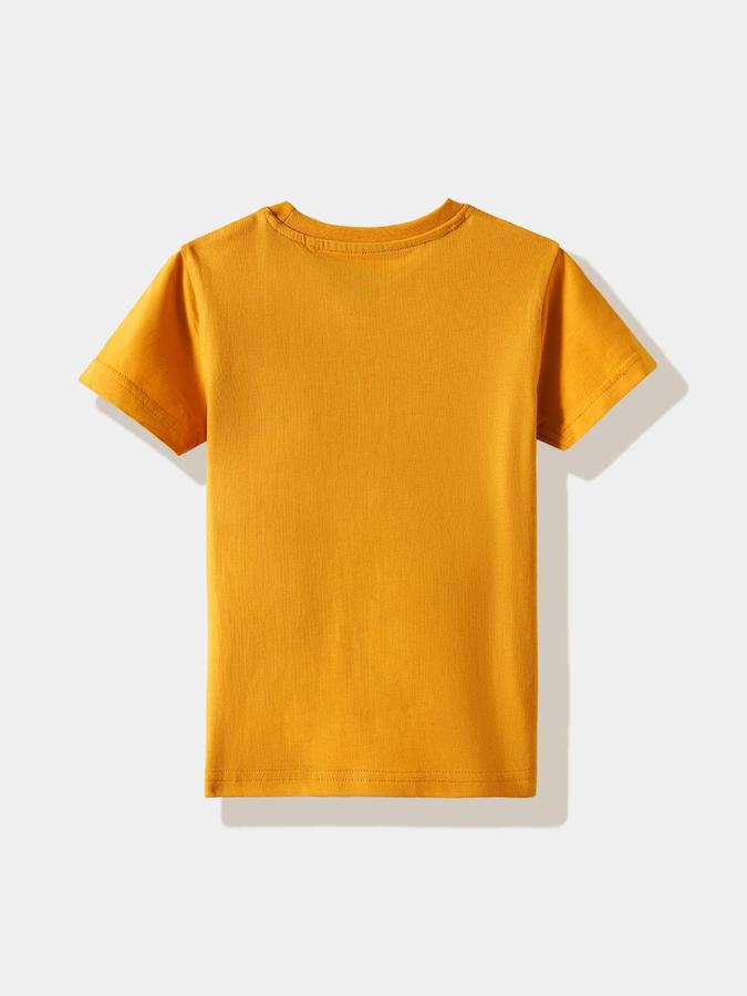 Boys Cotton Regular Fit Crew Neck Graphic T-shirt