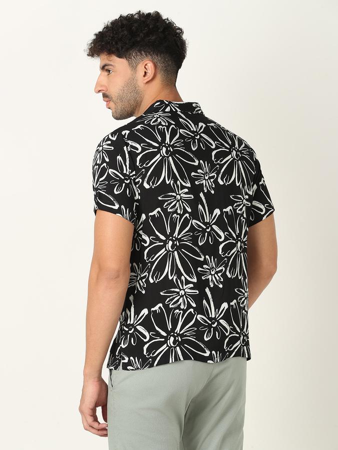 Cuban Collar Shirt with Short Sleeves image number 3