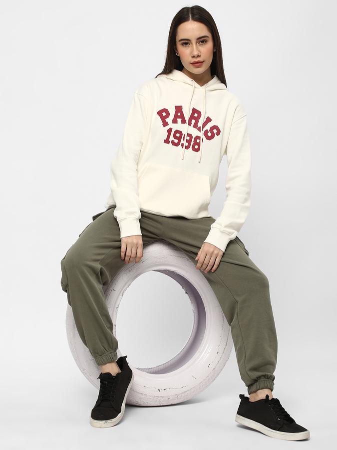 Women Cotton Regular Hooded Graphic Sweatshirt