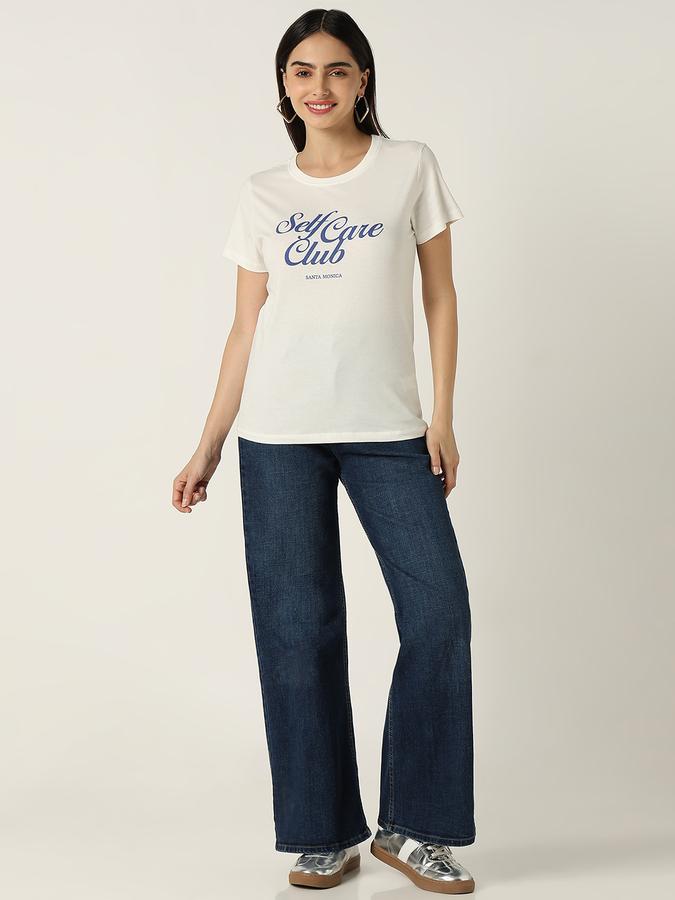 R&B Women Ivory Typography T-Shirt