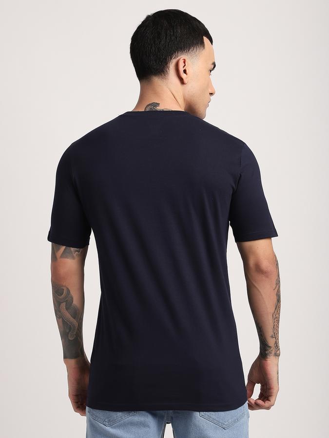 Men Cotton Regular Fit Crew Neck Solid T-shirt