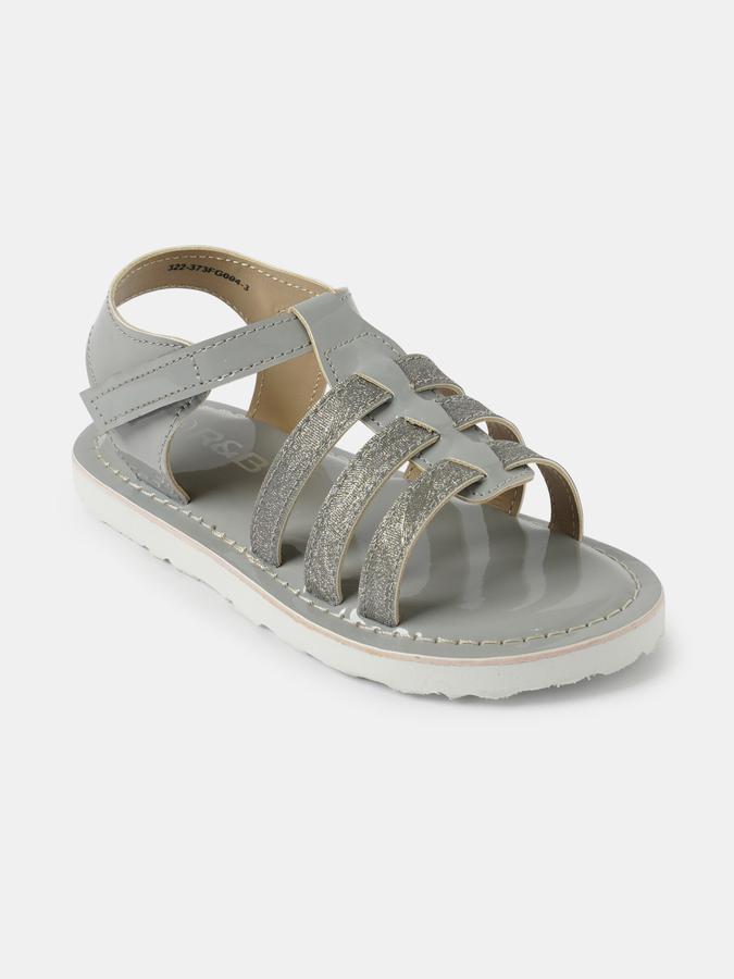 R&B Girls Grey Sandals image number 2