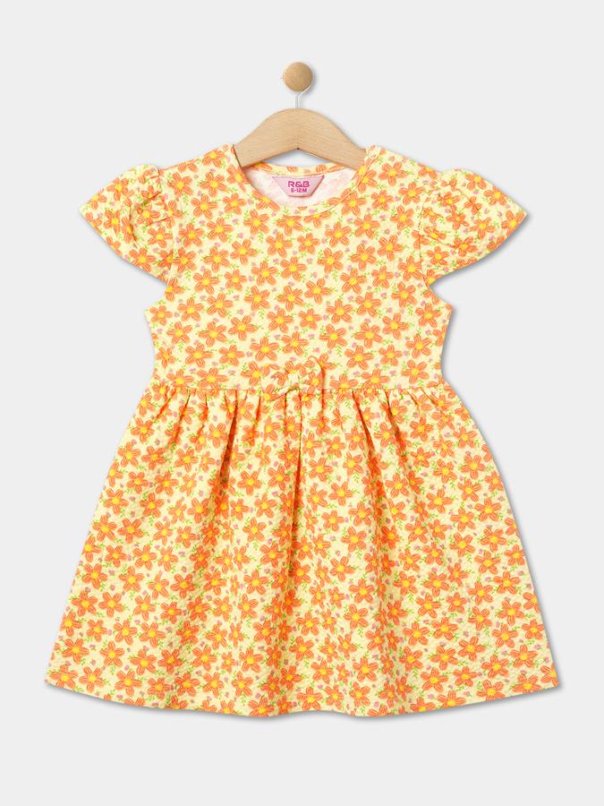 R&B Girls Yellow Casual Dresses