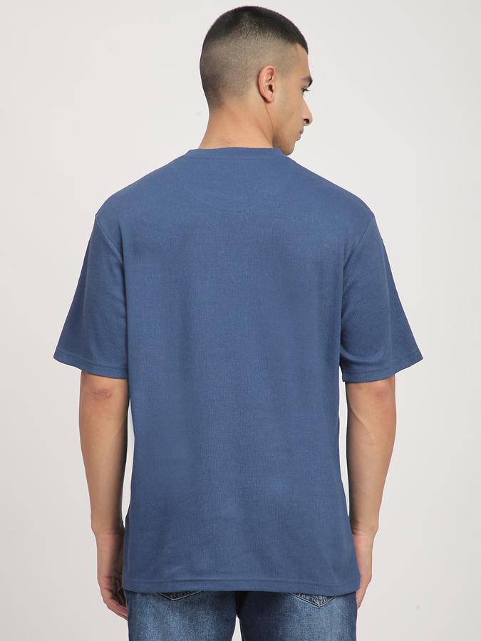 Men Polycotton Relaxed Fit Crew Neck Solid T-shirt