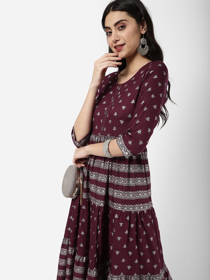 R&B Women Plum Kurtas image number 0