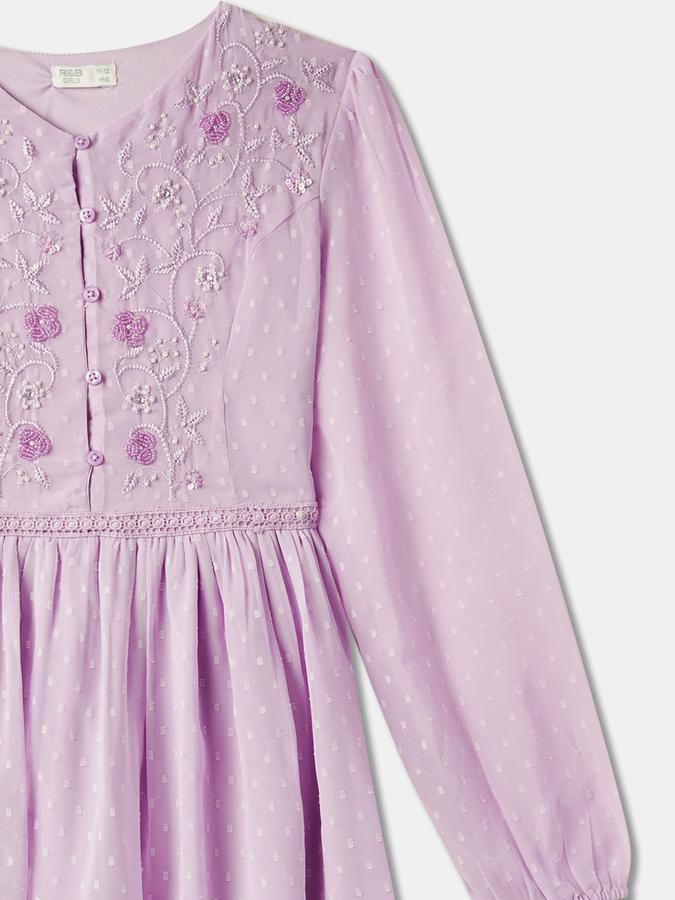 Girls Printed A-Line Dress image number 2