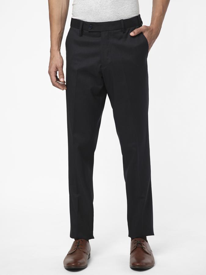 R&B Men Black Formal Trousers image number 0