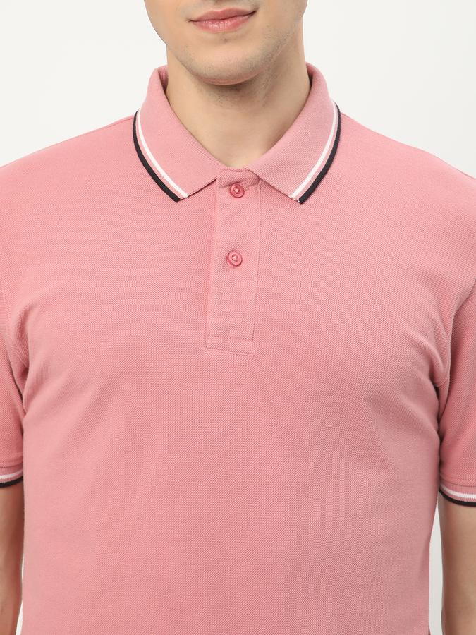 Men Regular Fit Polo T-Shirt with Short Sleeves image number 3