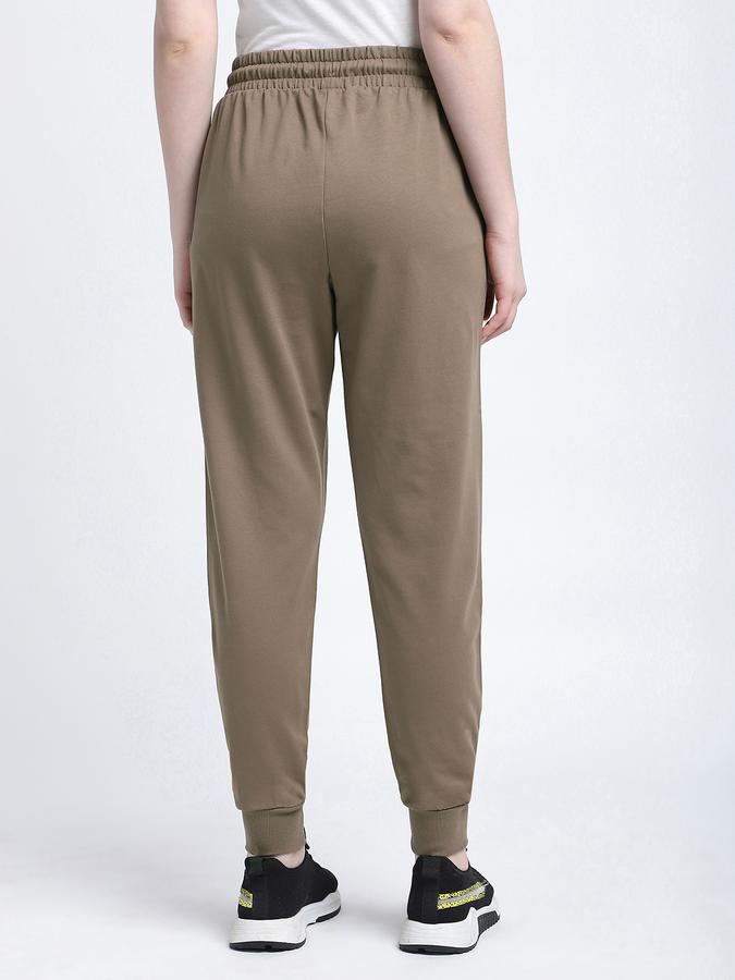 Women Cotton Regular Fit Drawstring Waist Solid Trackpants
