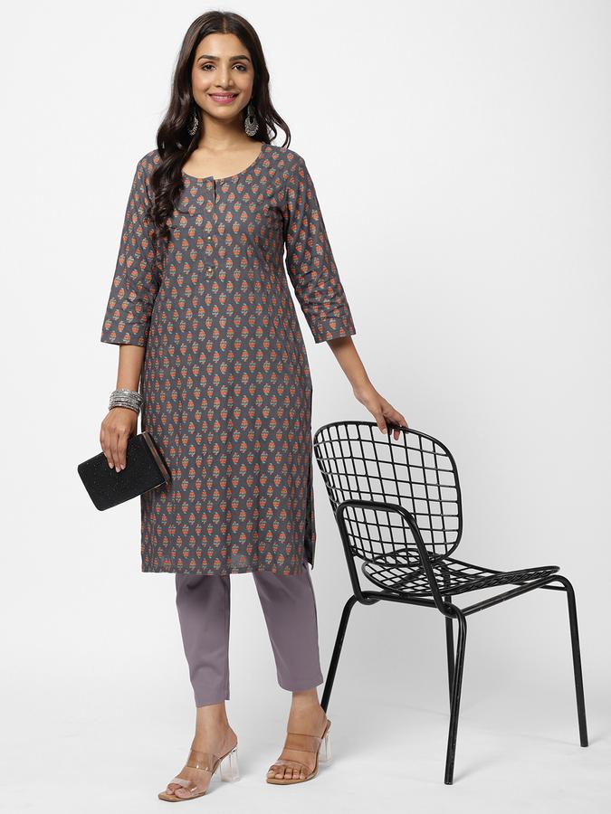 R&B Women Grey Kurtas image number 1