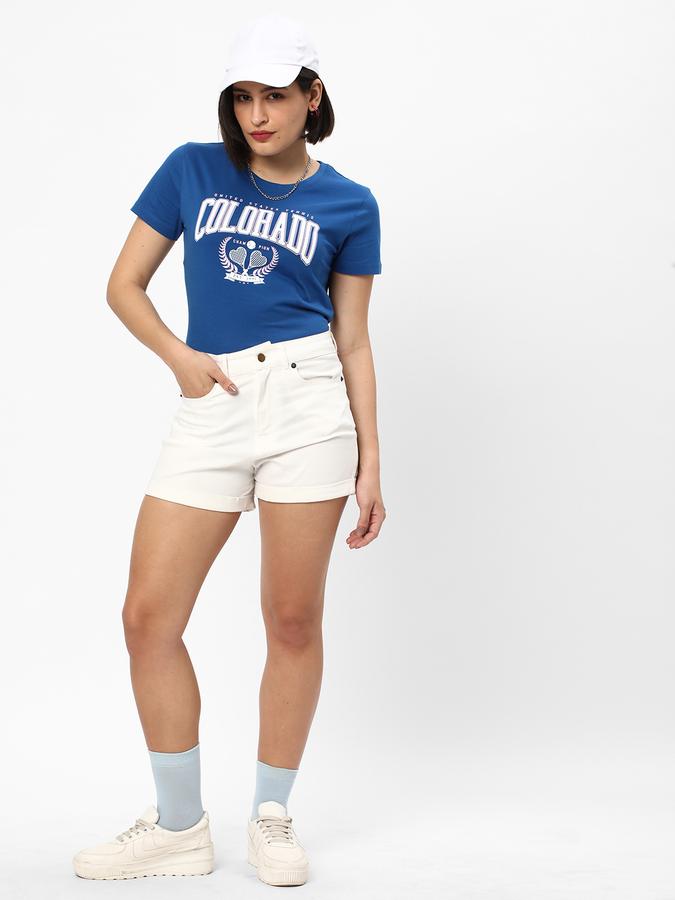 Women Graphic Print Round-Neck T-Shirt image number 1