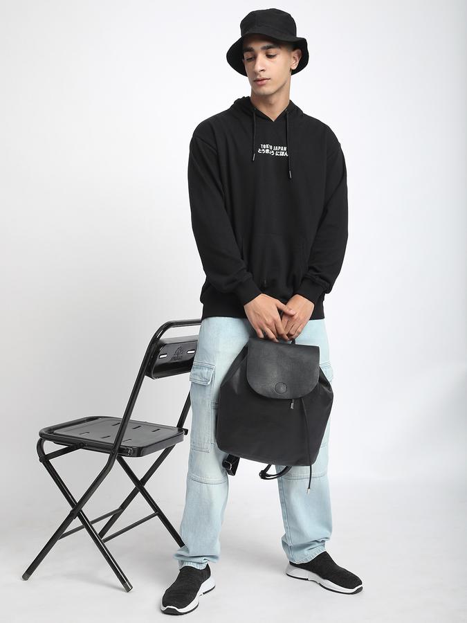 Men Polycotton Regular Fit Hooded Graphic Print Sweatshirt