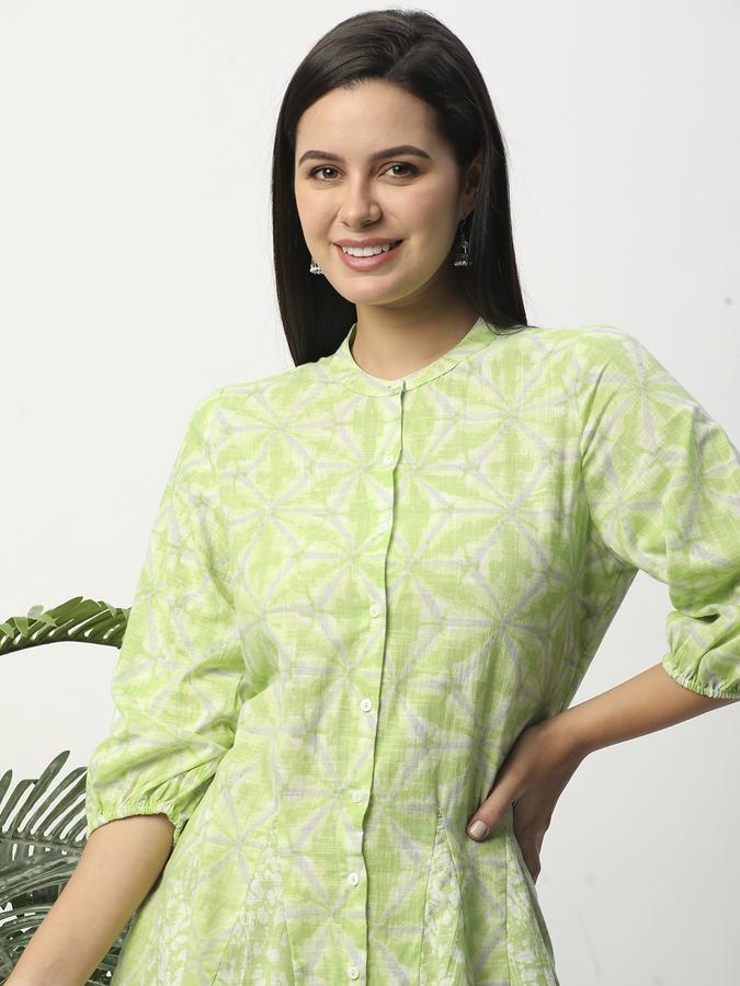 R&B Women's Green Printed Dress