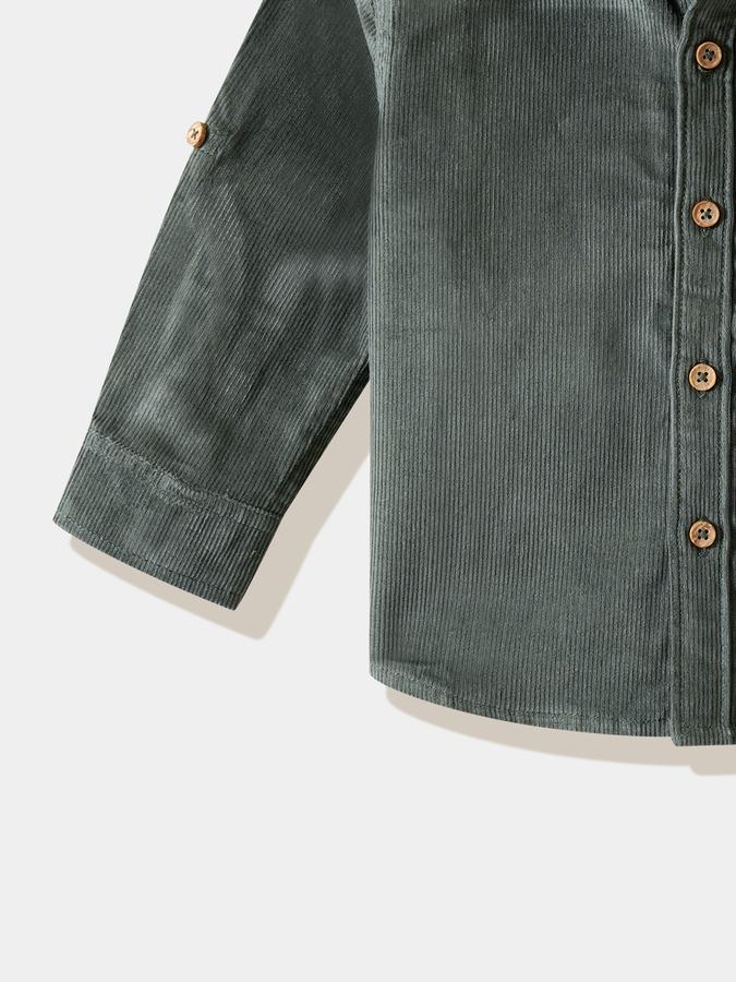 Boys Cotton Regular Fit Long Sleeve Solid Shirt