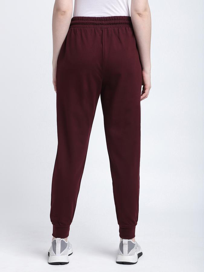 Women Cotton Regular Fit Drawstring Waist Solid Trackpants