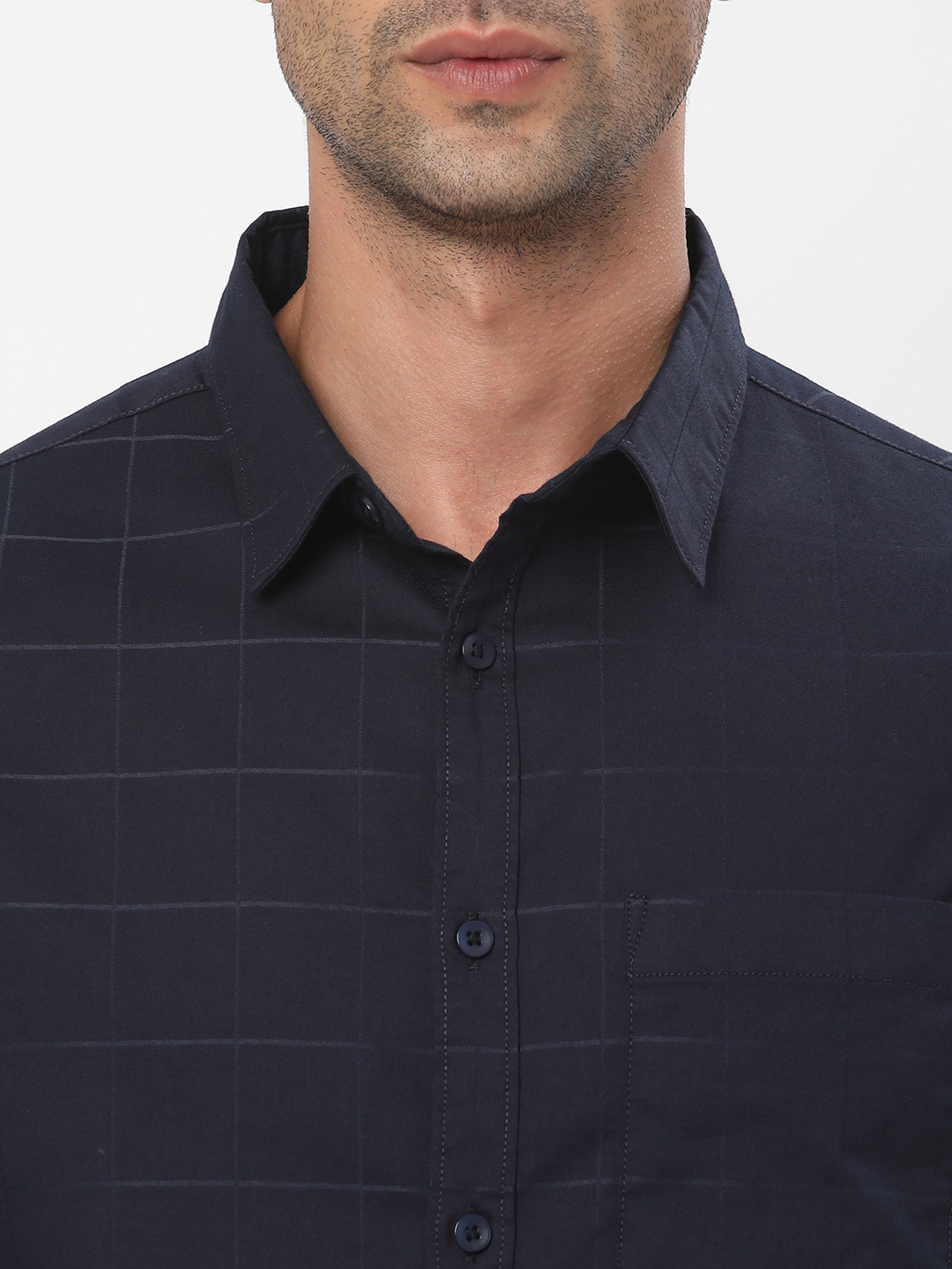 R&B Men Blue Casual Shirts image number 3