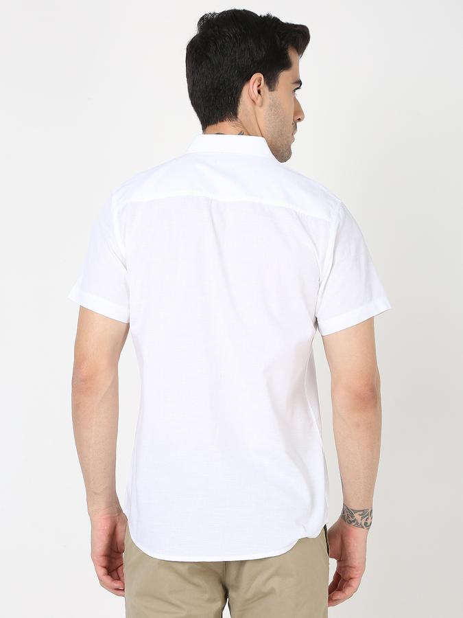 Men Regular Fit Pure Cotton Shirt with Cutaway Collar image number 3