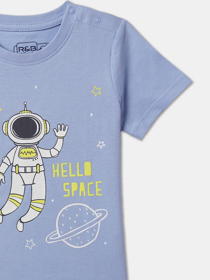Boys Graphic Print Relaxed Fit Round-Neck T-Shirt image number 2