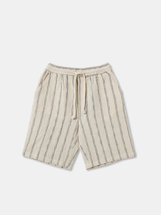 Boys Striped Short Sleeve Shirt with Shorts Fashion Set
