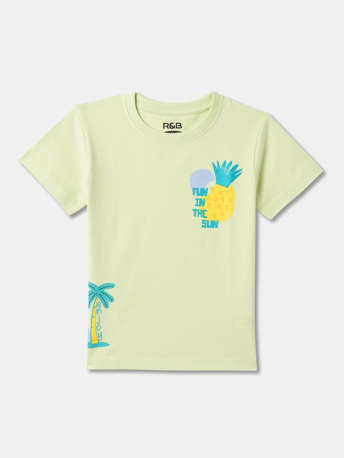 Pack of 3 Graphic Print Round-Neck T-Shirt image number 2