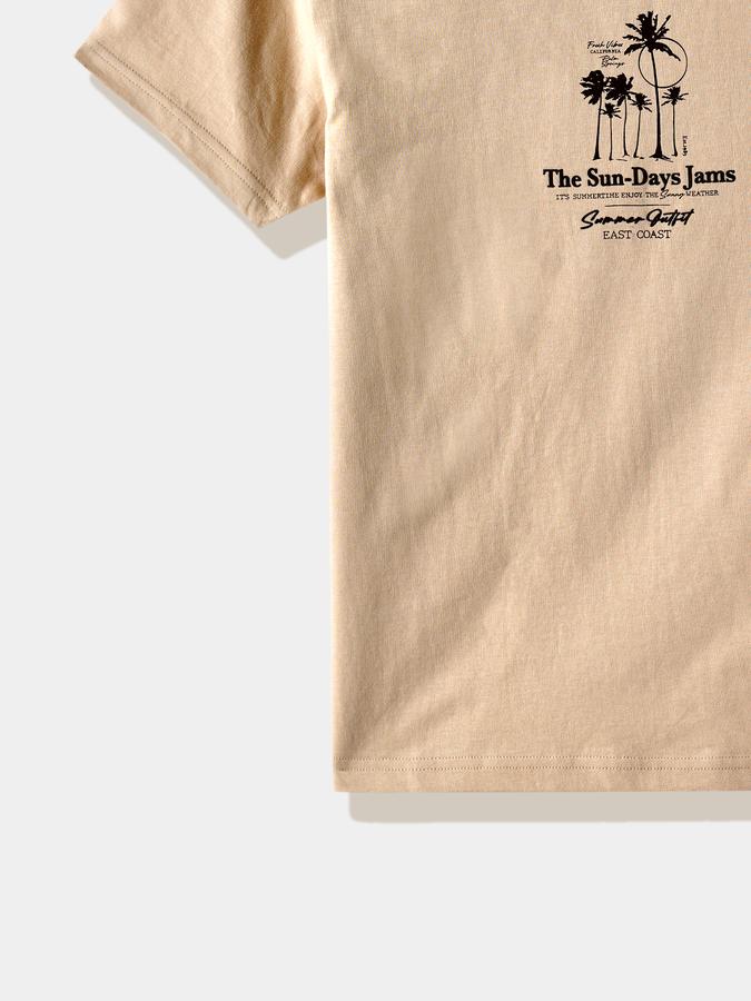 Boys Cotton Regular Fit Crew Neck Graphic T-shirt