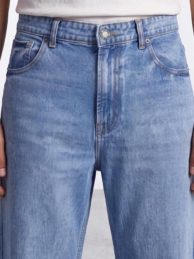 R&B Men Mid Blue Mid-Rise Baggy Fit Jeans
