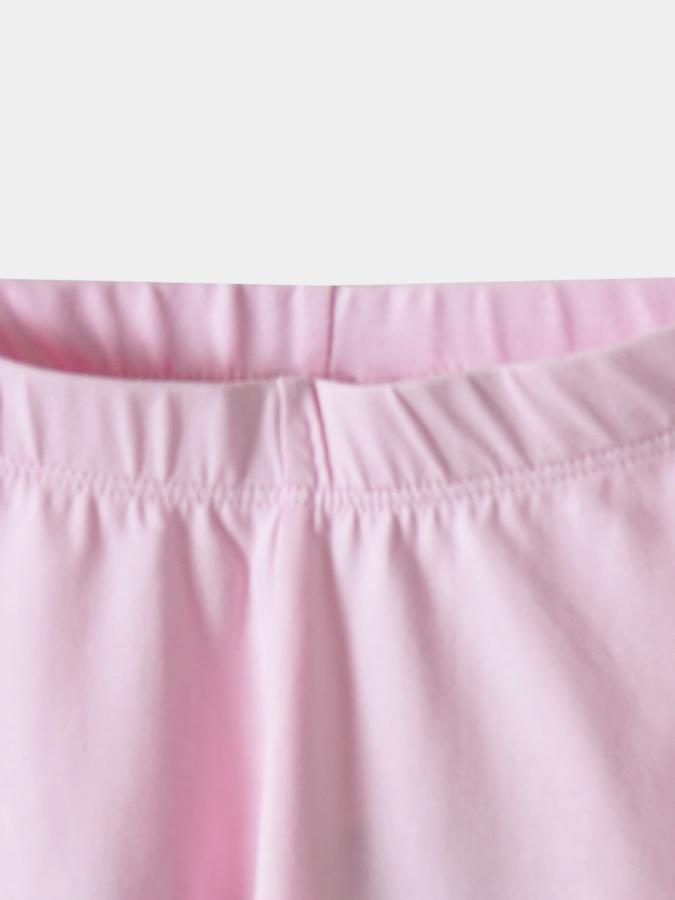 Girls Cotton Blend Skinny Fit Elastic Waist Solid Leggings